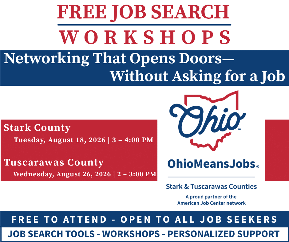 Promotional graphic for job search workshop.