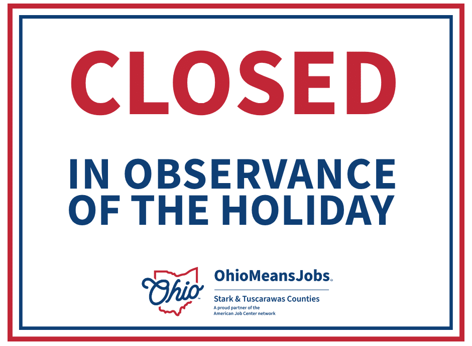 OhioMeansJobs Stark & Tuscarawas Counties office closure announcement